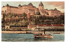 Budapešť - Královský hradní palác - Maďarsko (pohled)